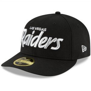 Las Vegas Raiders New Era Omaha Script Low Profile 59FIFTY Fitted Hat