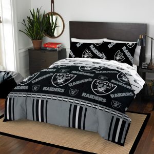 Las Vegas Raiders The Northwest Company 5-Piece Queen Bed in a Bag Set